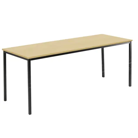 Rectangular Student Spiral Stacking Table - 1800 - 710 High - Black Frame - Kobey Ash
